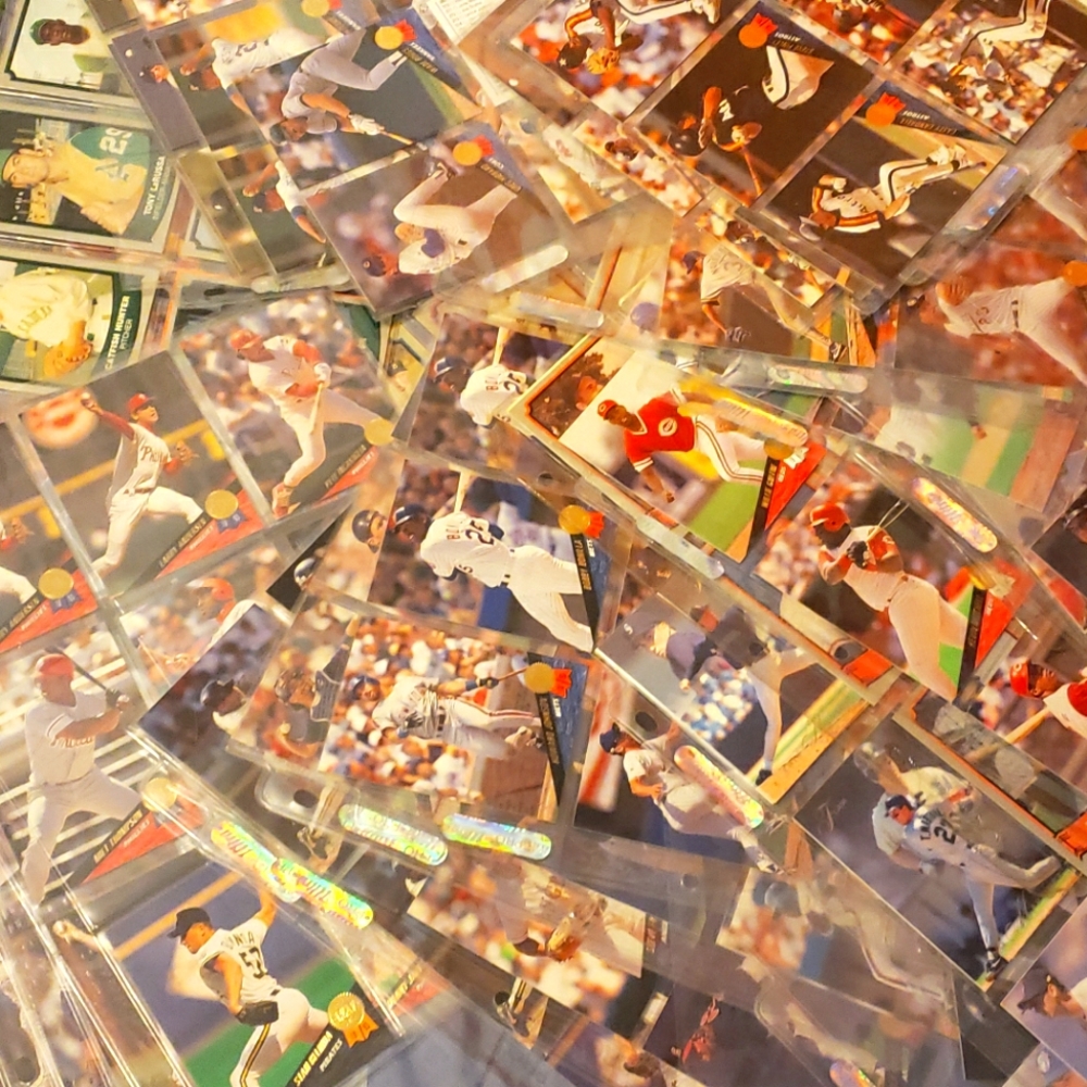Baseball cards.